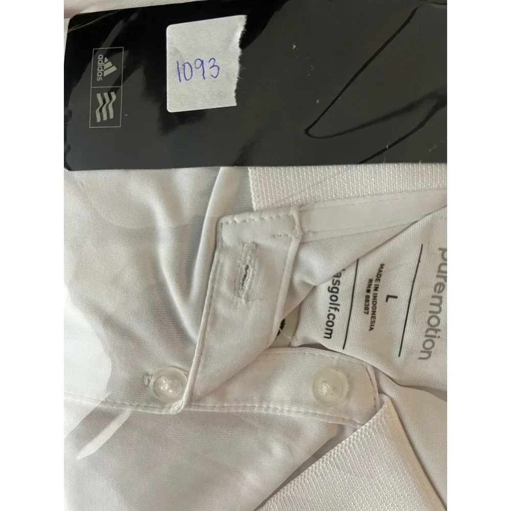 NWT! Adidas Louisville Cardinals CWS Omaha Polo Shirt Men LG White Puremotion‎